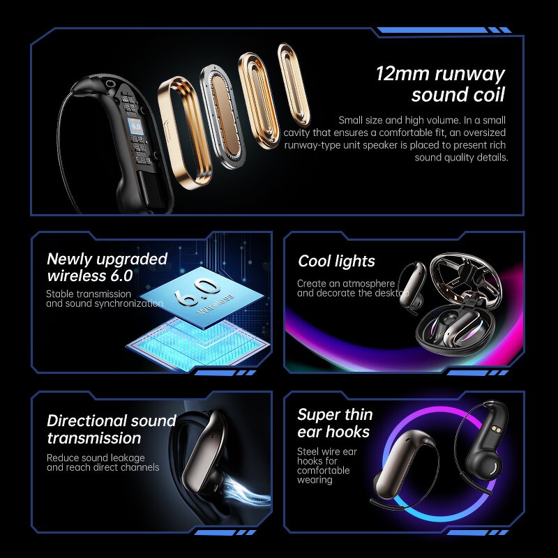RGB Breathing Light Earbuds Factory - Wholesale BT6.0 Waterproof