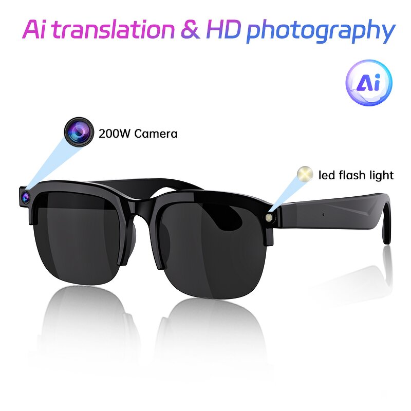 Upgraded AI Smart Glasses Factory - Wholesale HD Photos Video