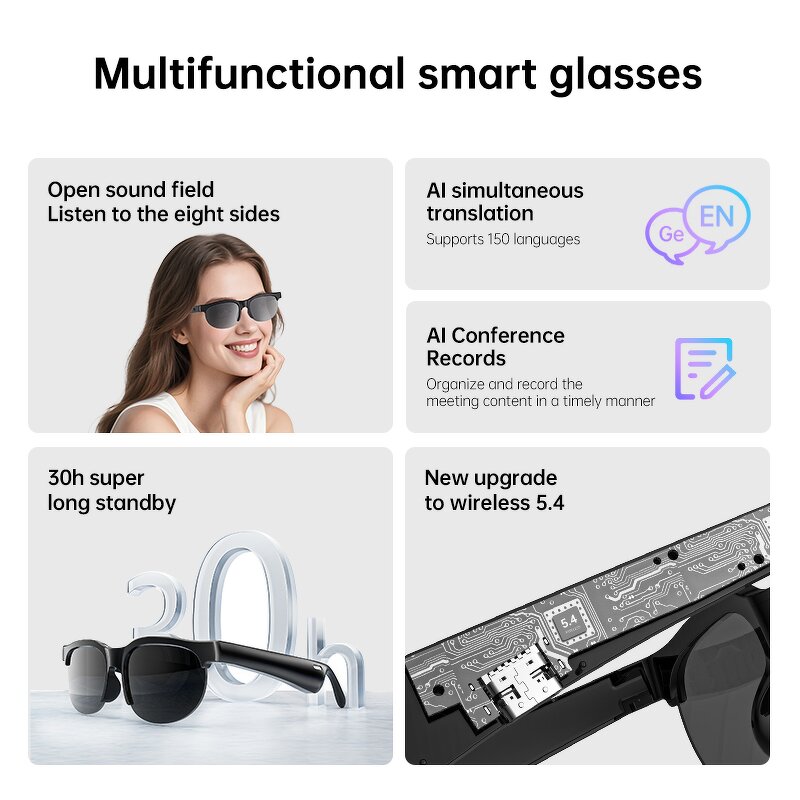 Smart Sunglasses with Earphones Factory - Bulk Phone Connectivity Custom