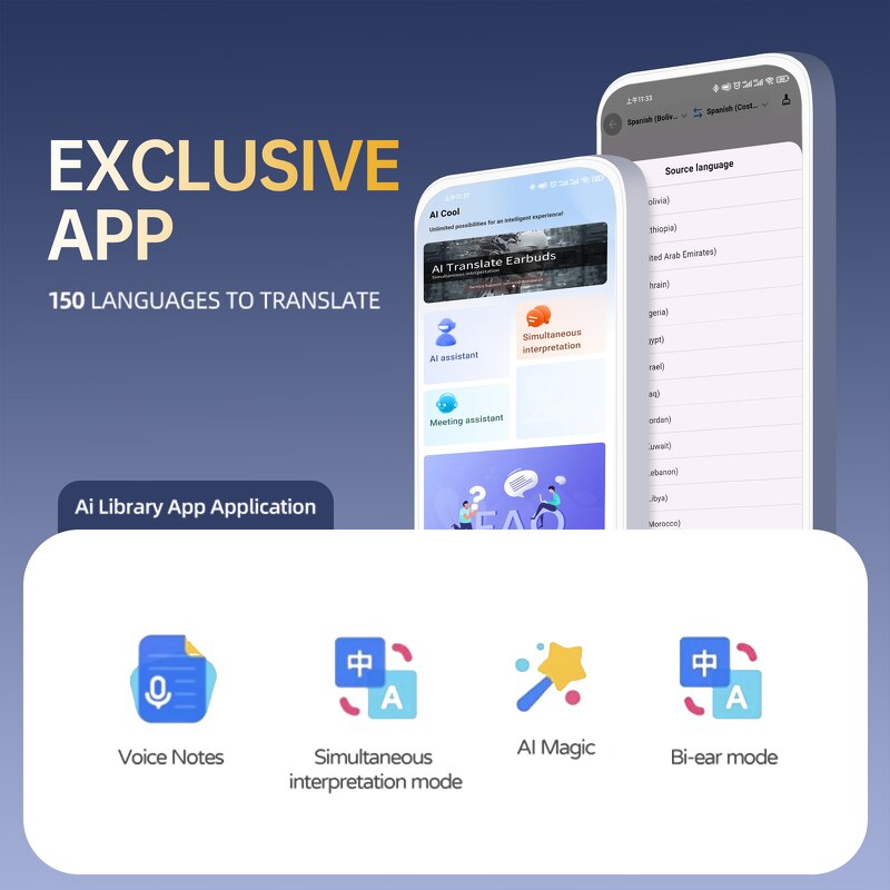 Smart AI Noise Cancelling Earphones Factory - Wholesale 156 Language