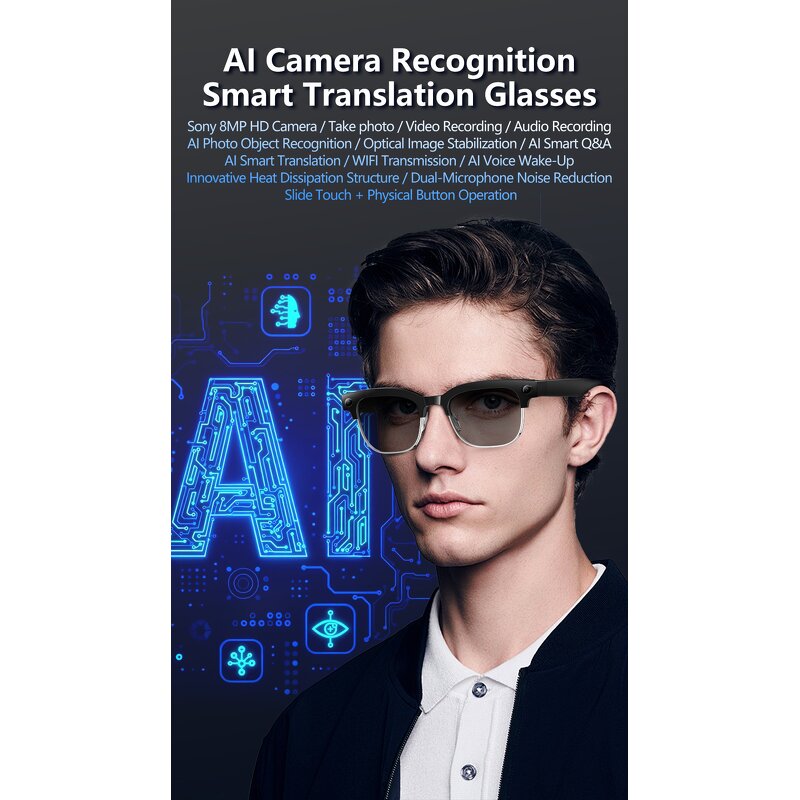 AI Smart Glasses Factory - Camera Bluetooth 4k