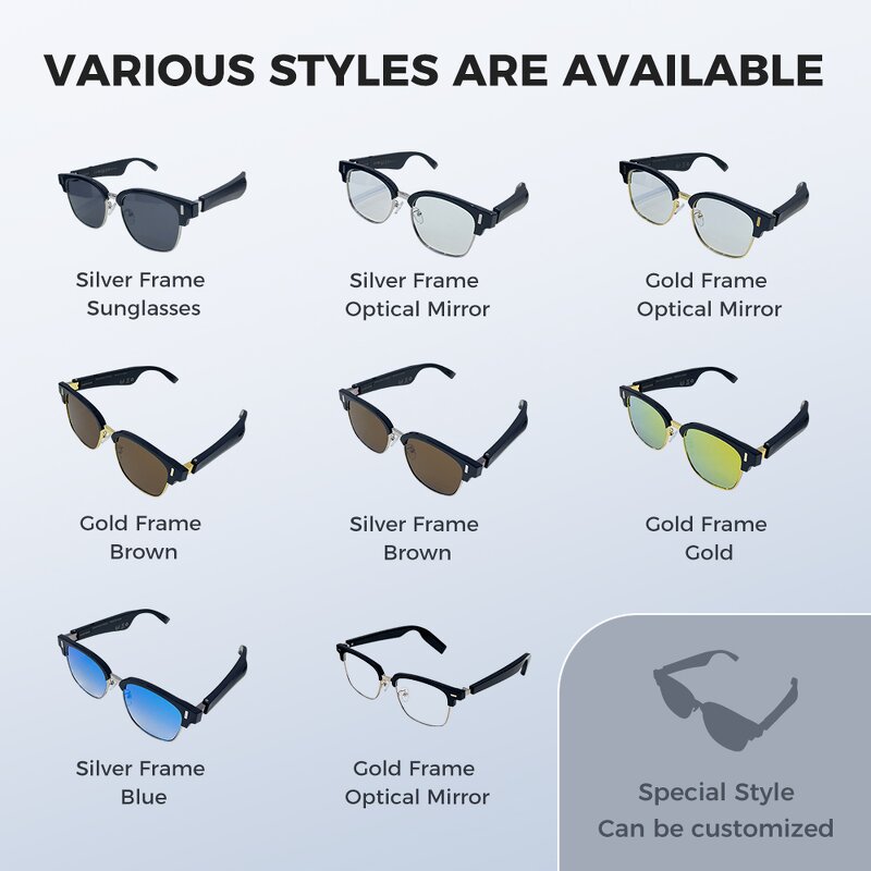 AR Smart Glasses Factory - Music Blue Glasses