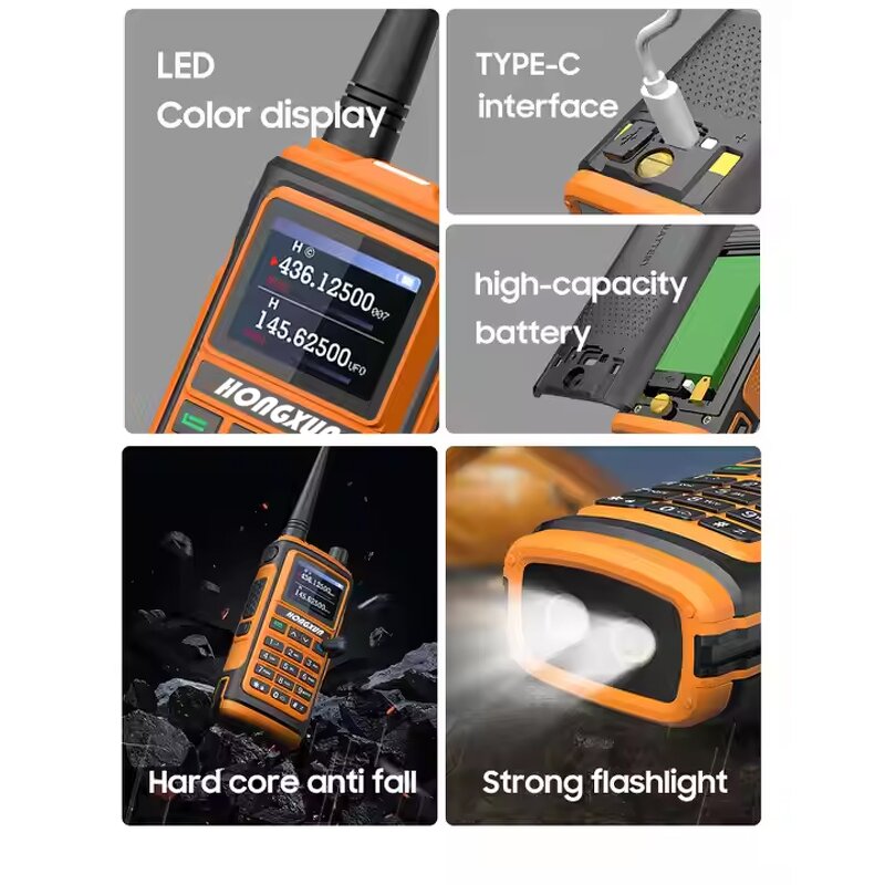 Type-C Handheld Walkie Talkie Factory - OEM Anti-Drop Three-Band Custom