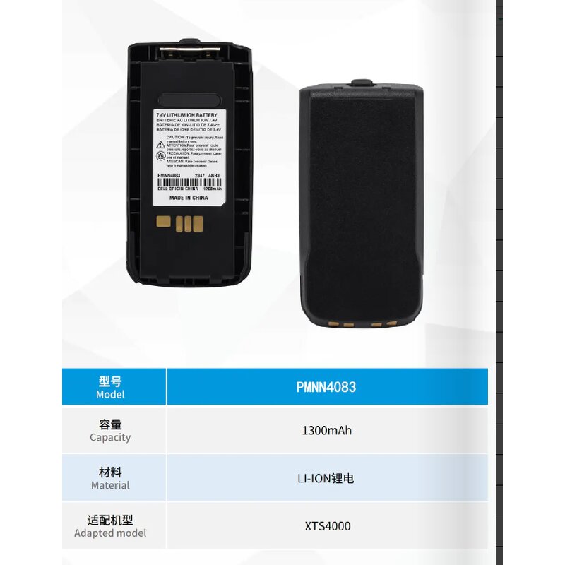 Li-Ion Battery for Motorola XTS4000 Factory - OEM UHF P25 Radio Custom