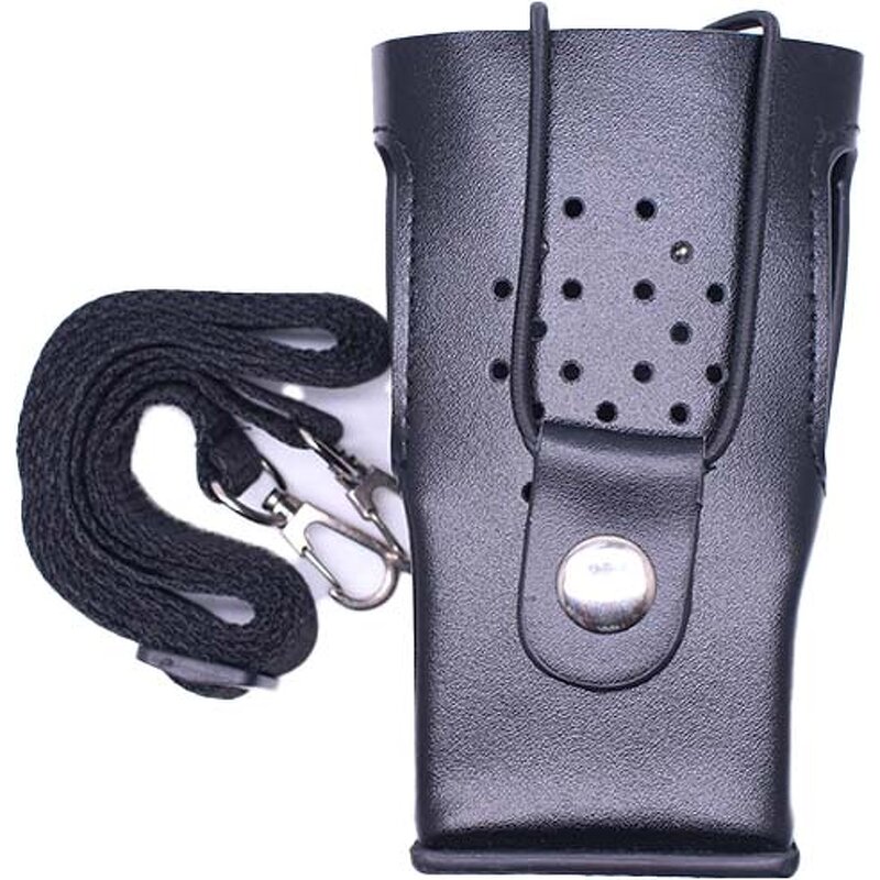 Walkie Talkie Pouch Bag Manufacturer - Bulk Durable Black Leather Custom