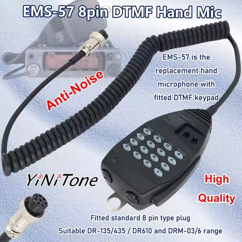 Hand Microphone for Walkie Talkie Factory - OEM XLR Wired DTMF Keypad