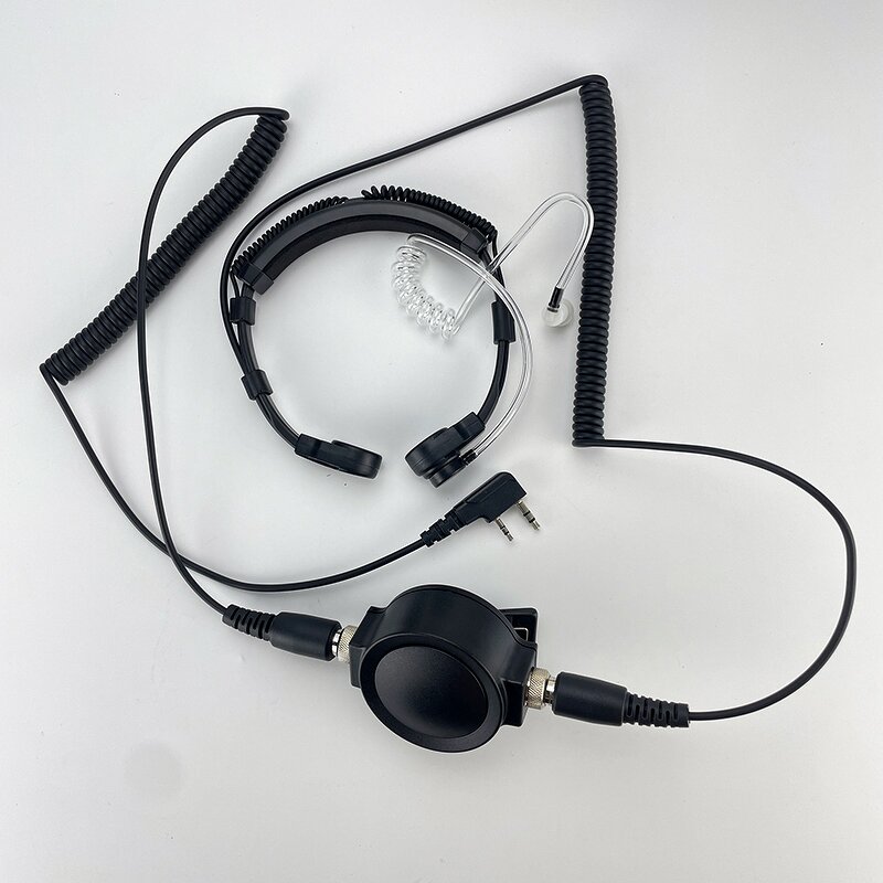 Telescopic Throat Mic Headset Manufacturer - Wholesale Large Transmit Button
