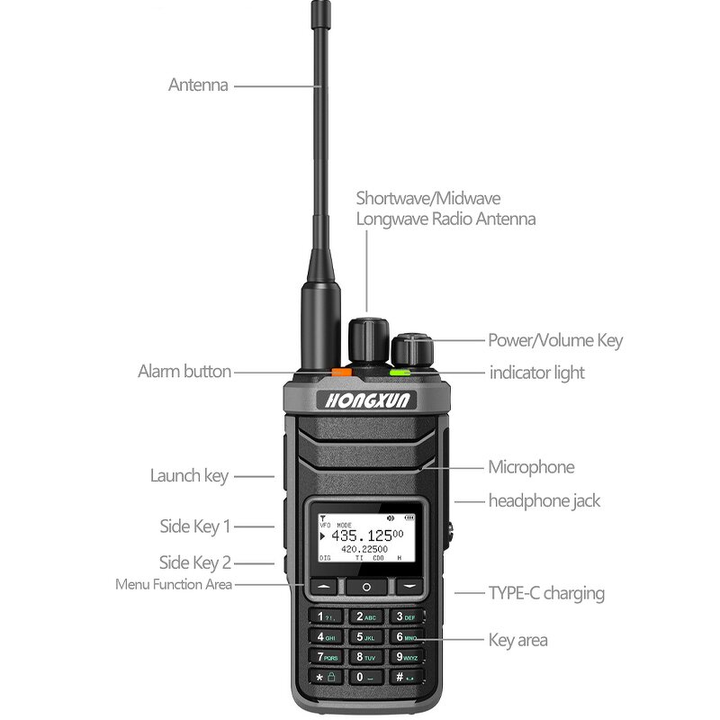 5W DMR Professional Walkie Talkie Factory - OEM NOAA Type-C Charging
