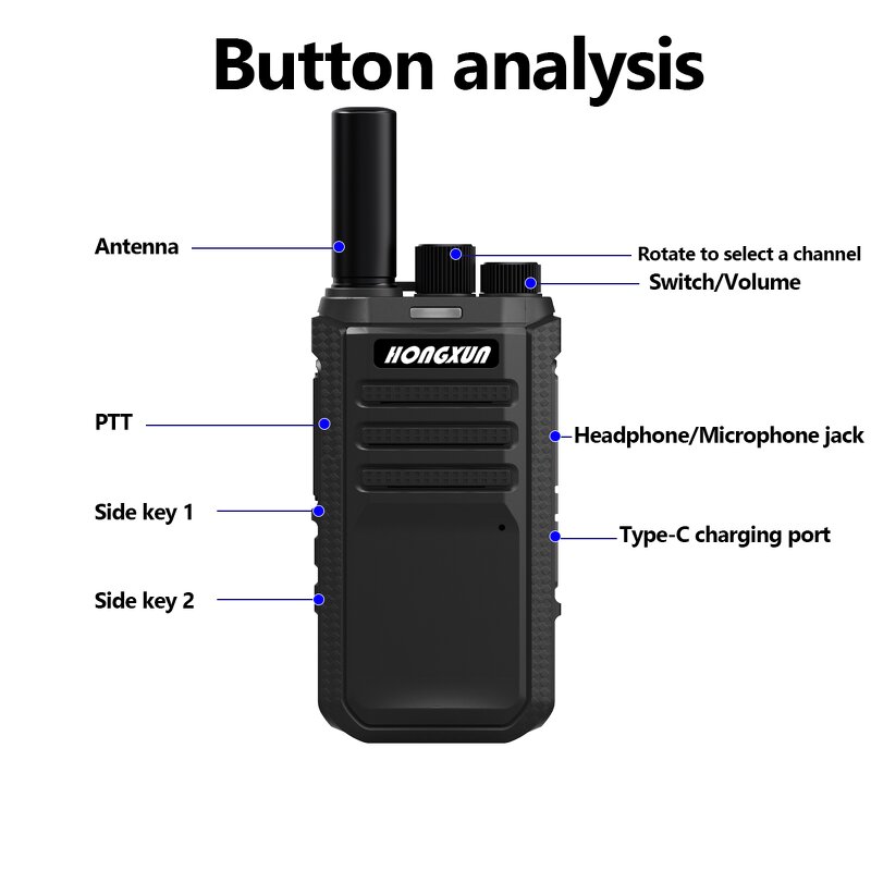 Mini Portable Two-Way Walkie Talkie Manufacturer - Bulk 3W Waterproof 5KM