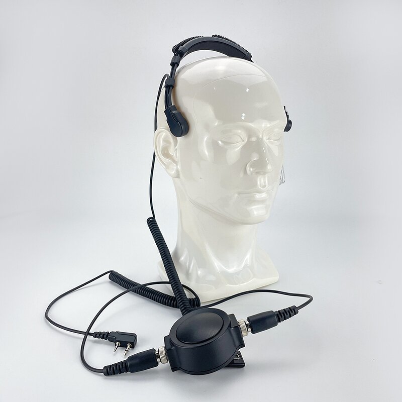 Telescopic Throat Mic Headset Manufacturer - Wholesale Large Transmit Button