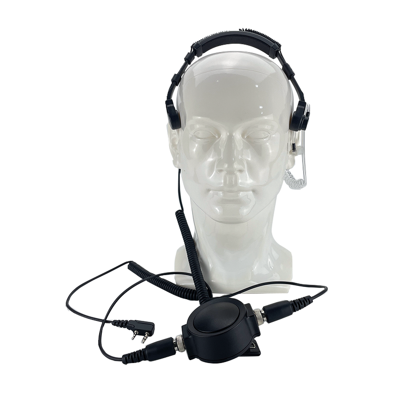 Telescopic Throat Mic Headset Manufacturer - Wholesale Large Transmit Button