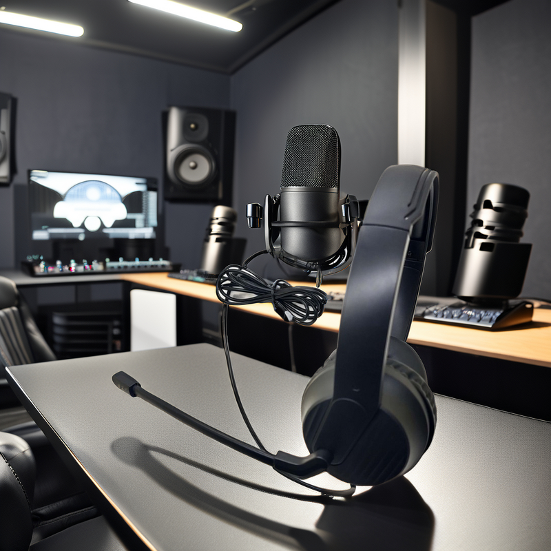 Studio Headphones with Mic Factory - OEM Aviation Gaming Set