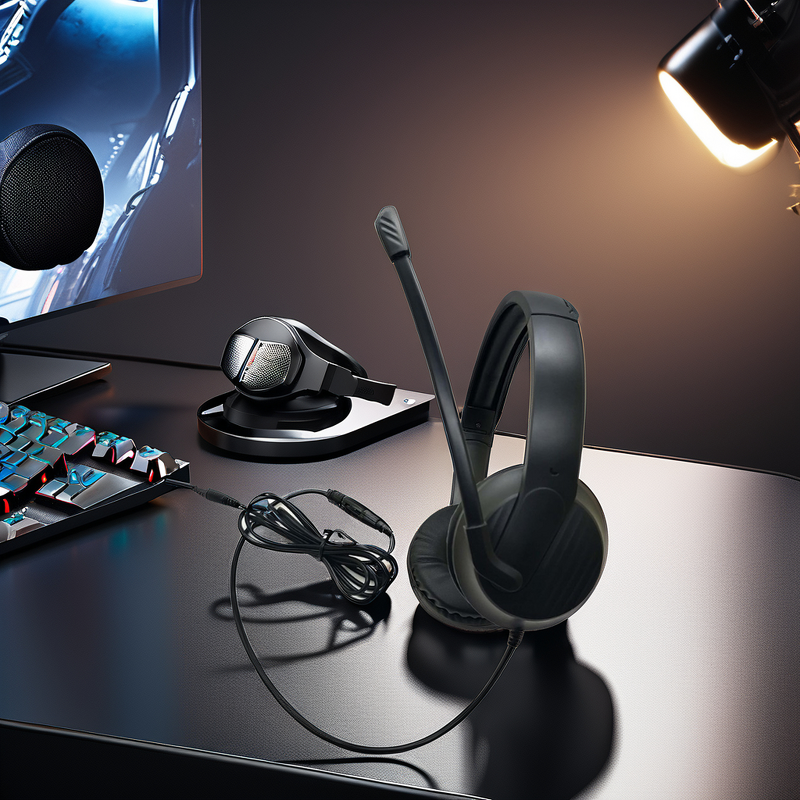 Studio Headphones with Mic Factory - OEM Aviation Gaming Set