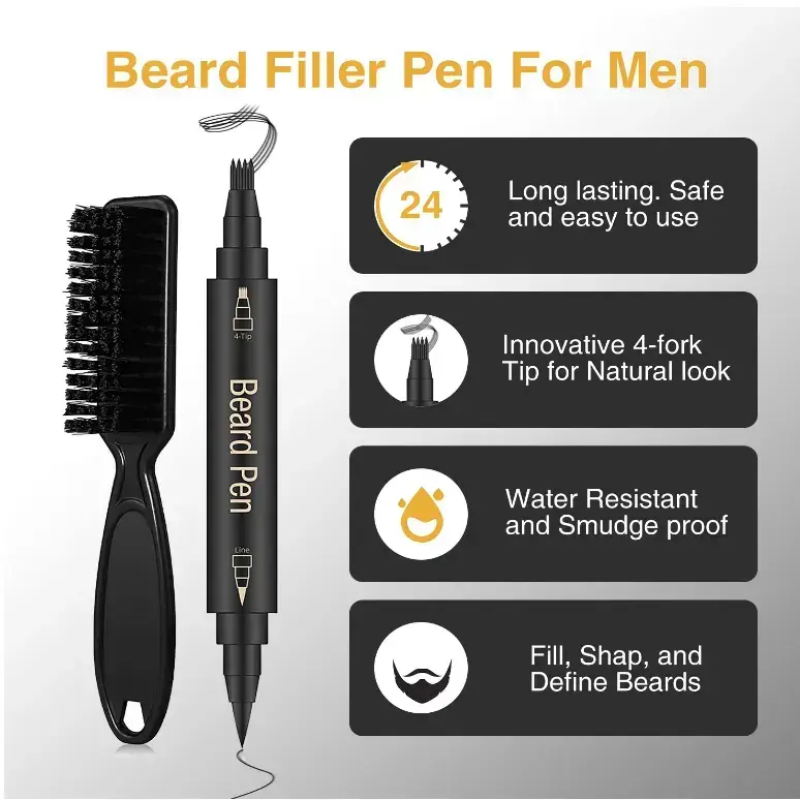 Beard Pencil Manufacturer - OEM Natural Finish Pen