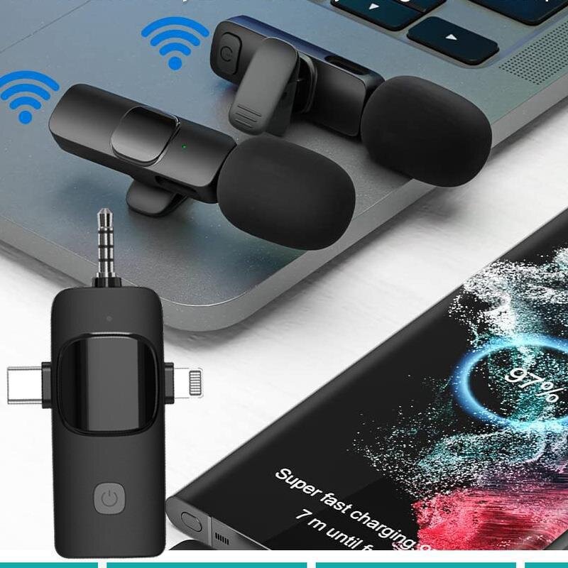 3 in 1 Wireless Lavalier Microphone Manufacturer - Wholesale for iPhone Android Recording