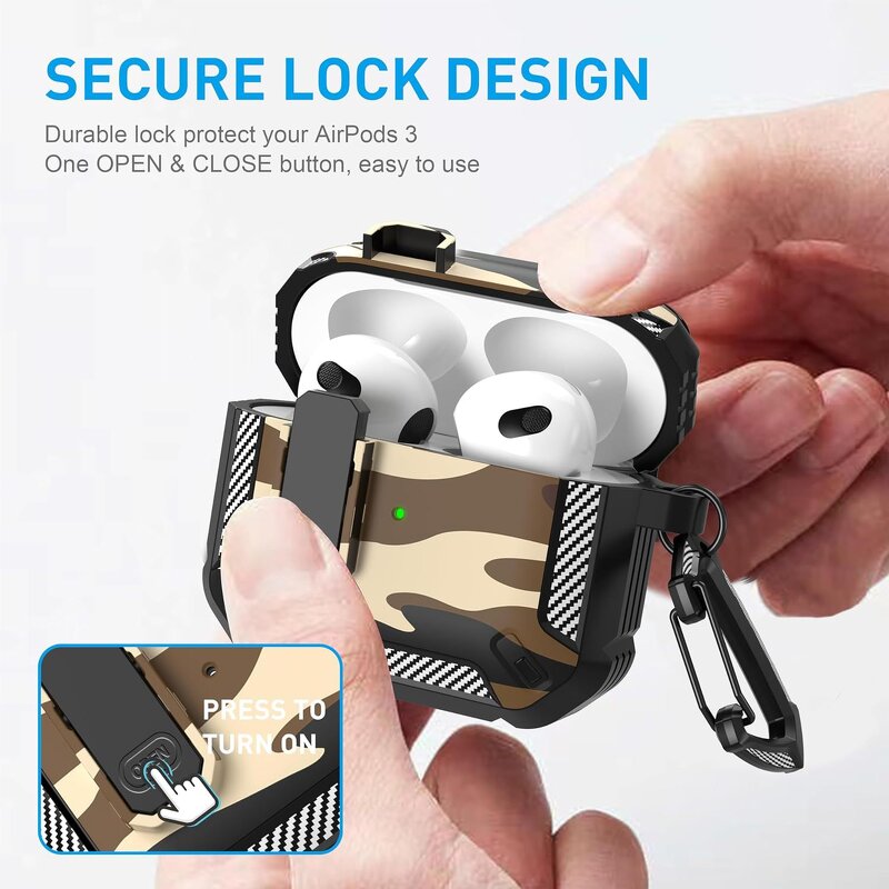 AirPods Pro 3 2 Earphone Case Manufacturer - Bulk Camouflage Locking Clasp Shockproof