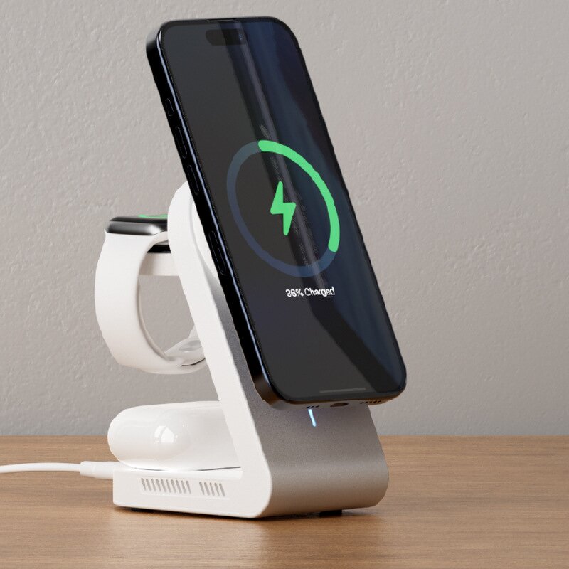 Magnetic Wireless Charger Bracket Manufacturer - Bulk 3-in-1 Dock Station for Apple