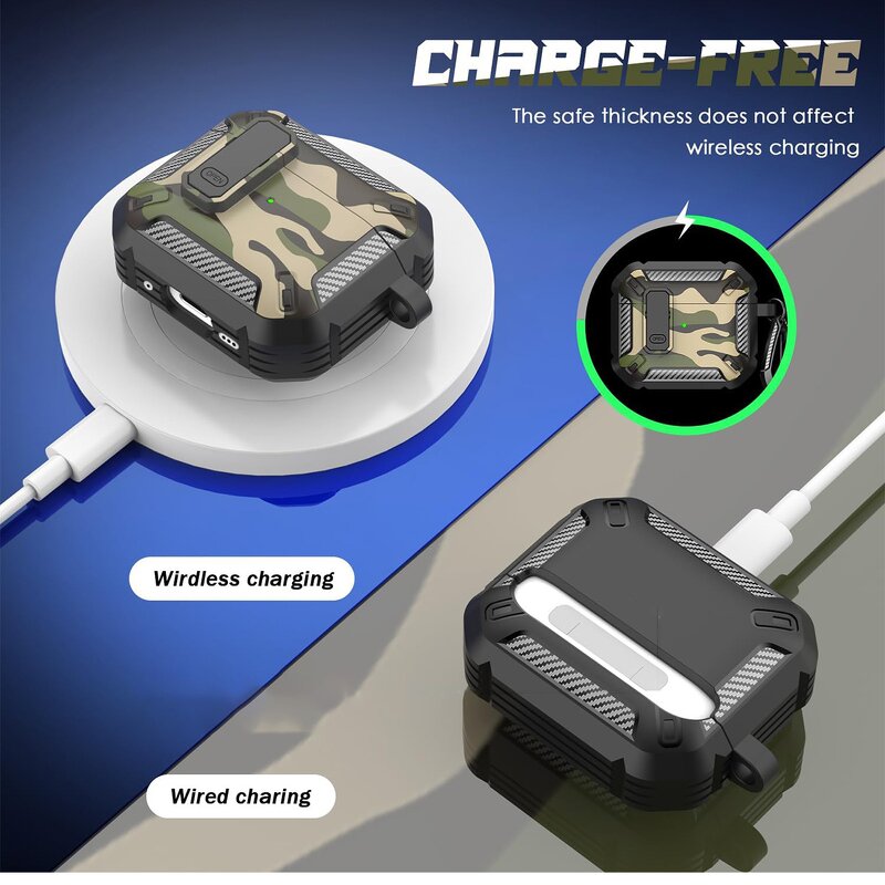 AirPods Pro 3 2 Earphone Case Manufacturer - Bulk Camouflage Locking Clasp Shockproof