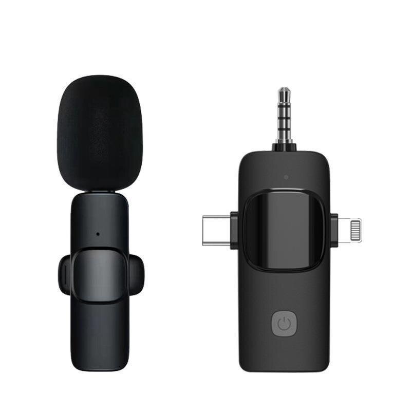 3 in 1 Wireless Lavalier Microphone Manufacturer - Wholesale for iPhone Android Recording