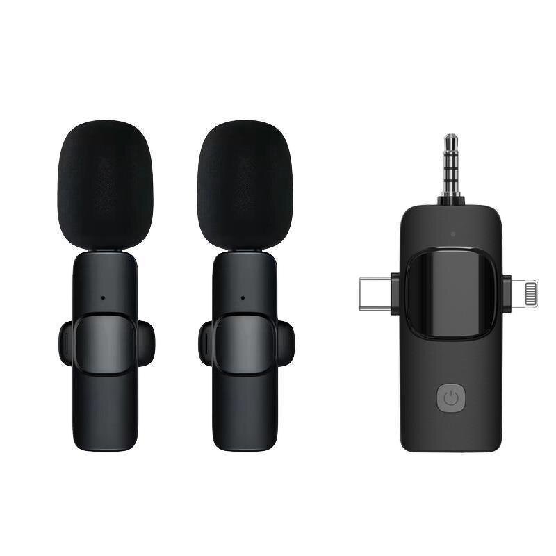 3 in 1 Wireless Lavalier Microphone Manufacturer - Wholesale for iPhone Android Recording