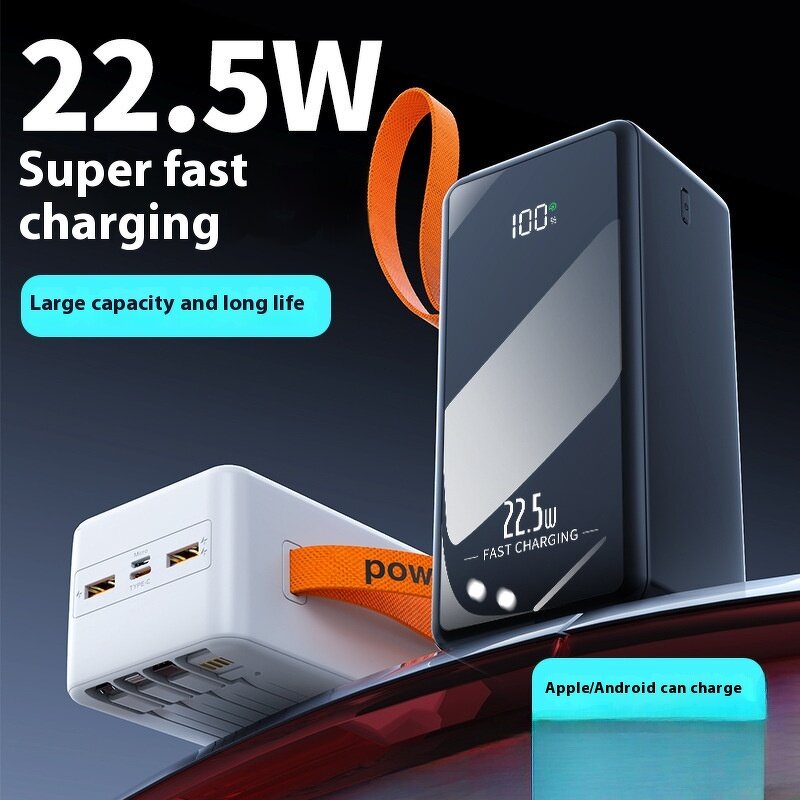50000 Mah Power Bank Factory - OEM PD22.5W Fast Charging LED Display Mirror