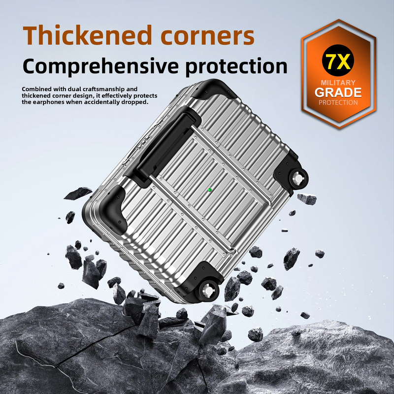 AirPods Pro 3 2 Luggage-style Case Manufacturer - Wholesale Wheels Turn Locking Stand