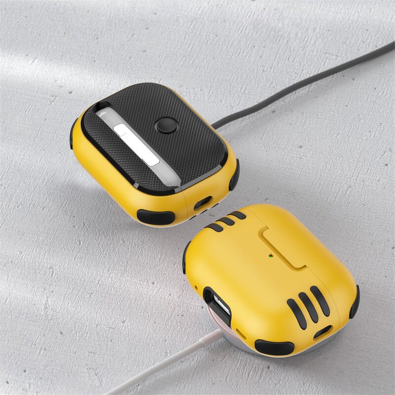 AirPods 4 Cat-Proof Earphone Case Factory - OEM Anti-Slip Stripes with Lanyard Loop