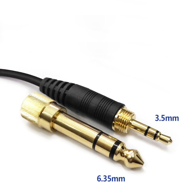 Gaming Headset Cable Factory - OEM 200cm Striped 6.3mm 3.5mm Audio Cable