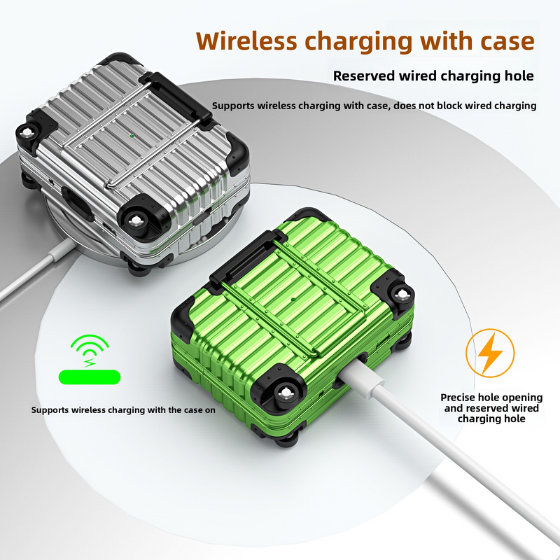 AirPods Pro 3 2 Luggage-style Case Manufacturer - Wholesale Wheels Turn Locking Stand