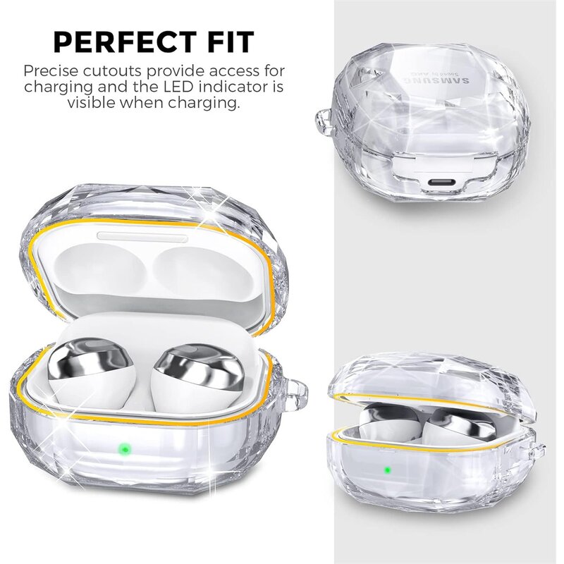 Samsung Galaxy Buds 2 Pro Case Factory - OEM Custom Diamond Design Transparent Case