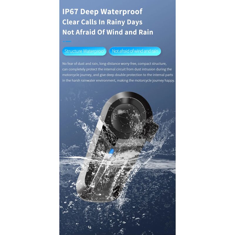 Motorcycle Helmet Headset Factory - OEM BT5.3 Stereo Earbud LED Battery Indicator