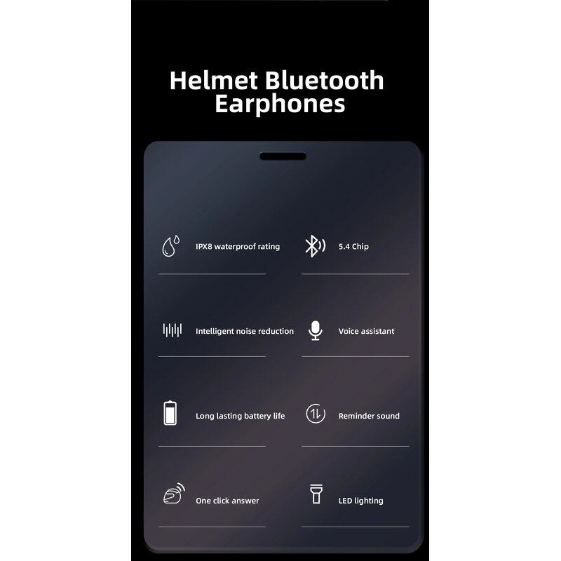 Motorcycle Helmet Headset Factory - OEM BT5.4 Hands-free Call Waterproof Earphone
