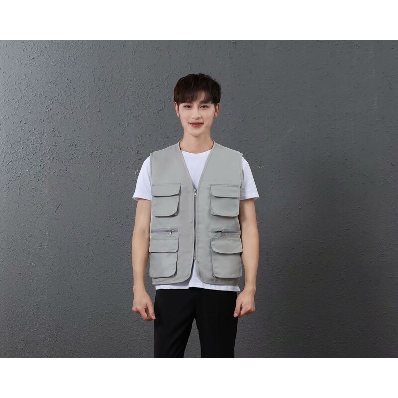 Custom Vest Manufacturer - OEM Printing Multi Pocket Work Clothes