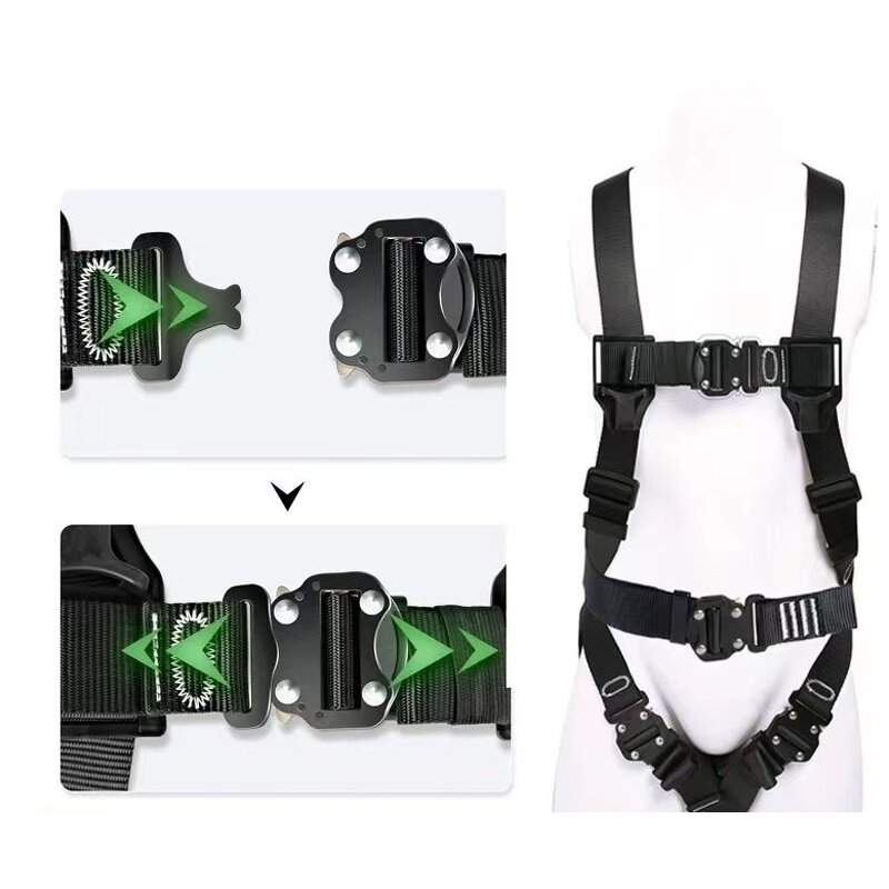 Full Body Harness Factory - Five Point Double Hook With Lanyard