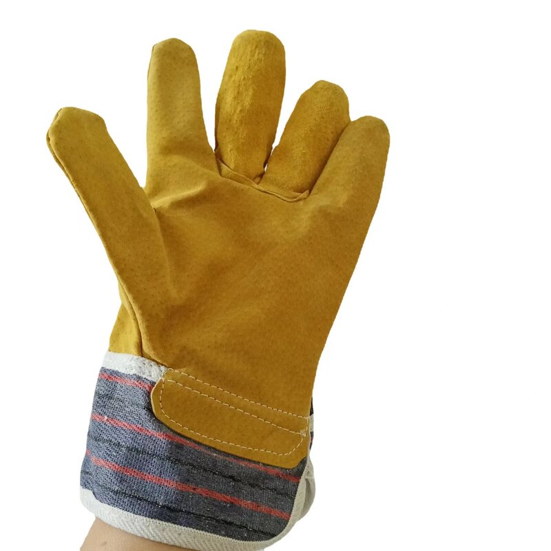 Leather Gloves Manufacturer - Half Leather Anti Static