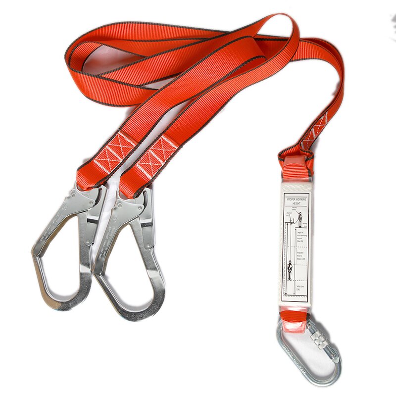 Safety Harness Manufacturer - Double Hooks Climbing Lanyard