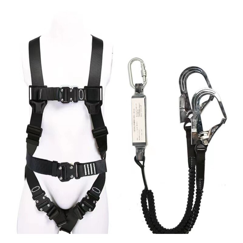 Full Body Harness Factory - Five Point Double Hook With Lanyard
