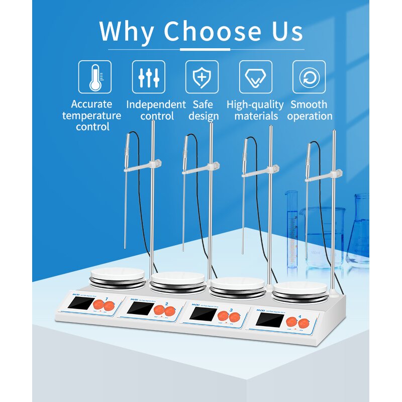 Magnetic Hotplate Stirrer Factory - OEM 4 Multi Position Digital