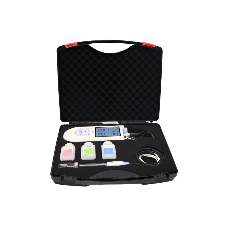pH Meter Factory - OEM Portable with Calibration Solutions Suitcase