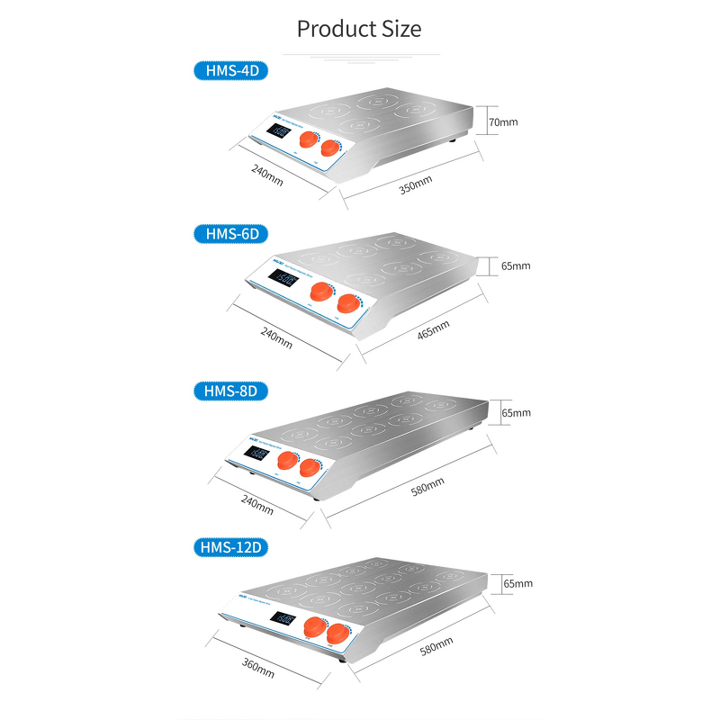 Magnetic Stirrer Factory - OEM 6-Position Stainless Steel Heating