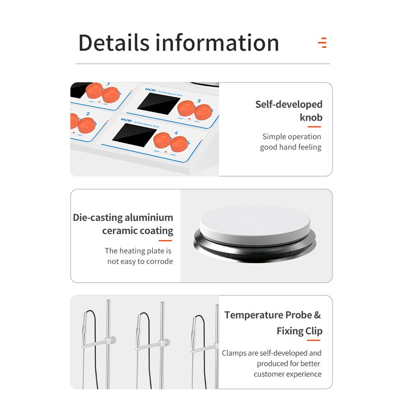 Magnetic Hotplate Stirrer Factory - OEM 4 Multi Position Digital