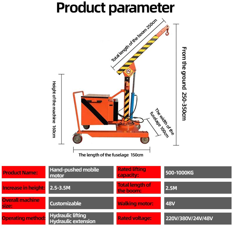 Electric Crane Factory - 2 Ton Automatic Rotating Mobile