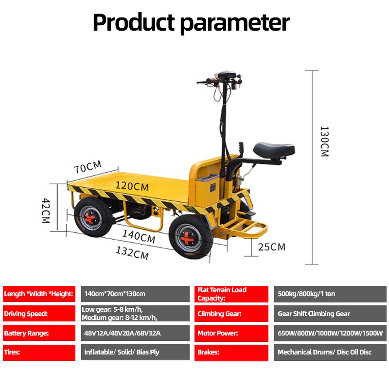 Electric Cargo Trolley Manufacturer - Heavy Duty Plastic Platform