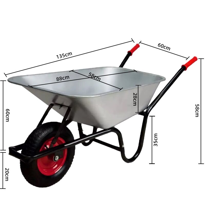 Hand Truck Factory - 500kg Zinc Galvanized Flatbed Trolley