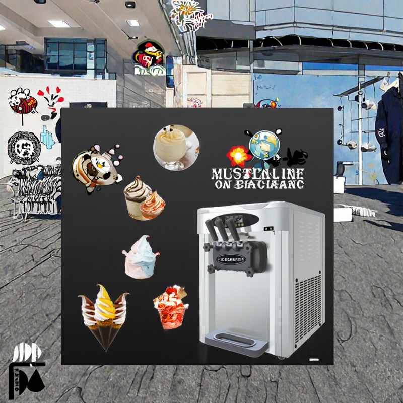 Soft Serve Ice Cream Machine Factory - 18L Automatic Three Flavors