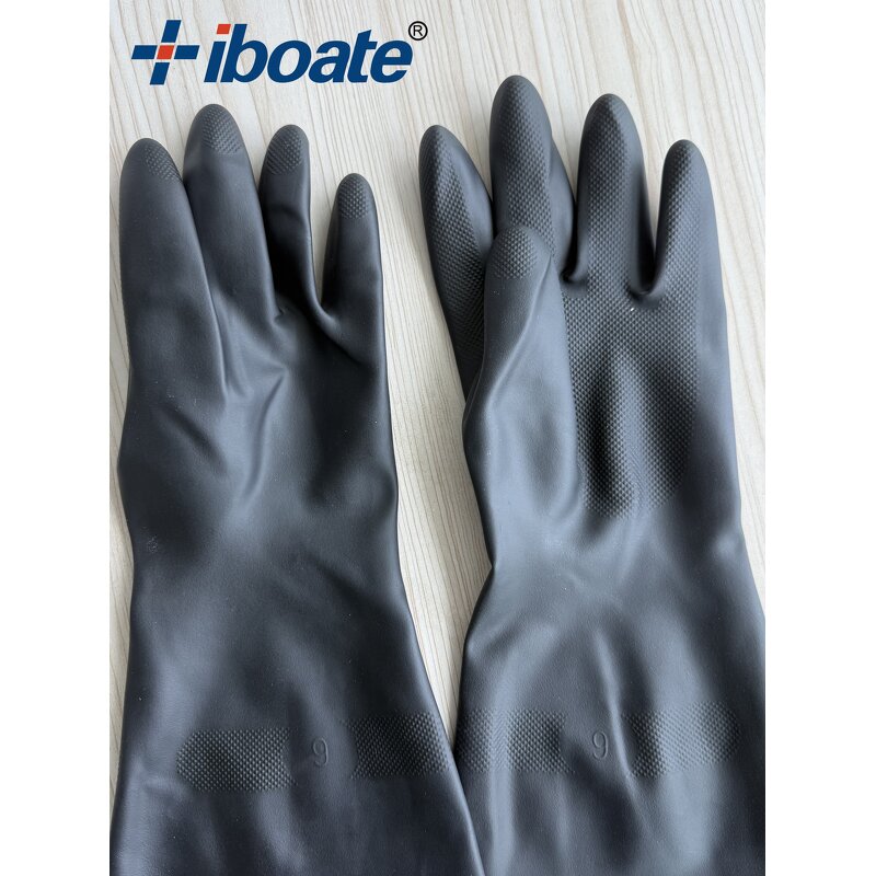 Neoprene Gloves Manufacturer - Black Anti-Chemical Flocked
