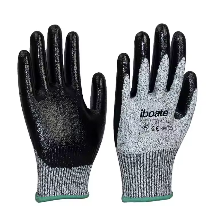 Cut Resistant Gloves Factory - Level 5 Nitrile Coated XL