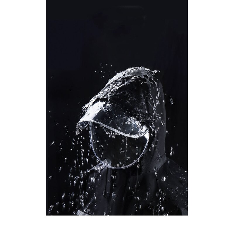 Raincoat Factory - Black Reflective Polyester Breathable