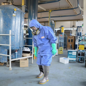 Chemical Safety Clothing Manufacturer - Blue Anti-Static Breathable