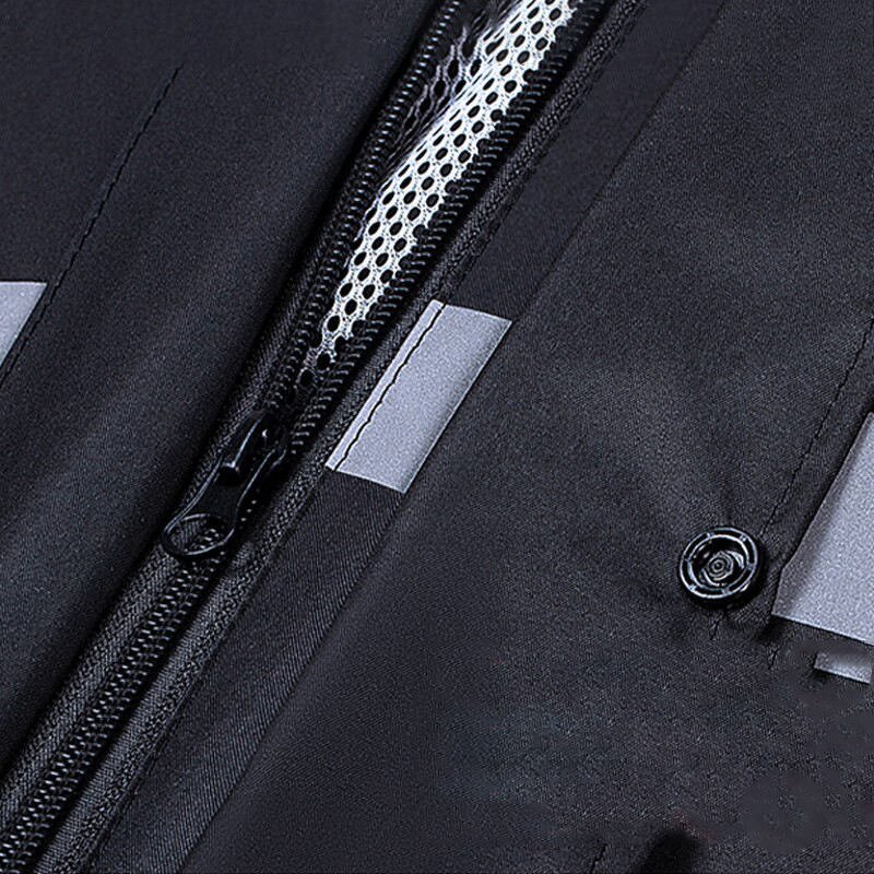 Raincoat Factory - Black Reflective Polyester Breathable